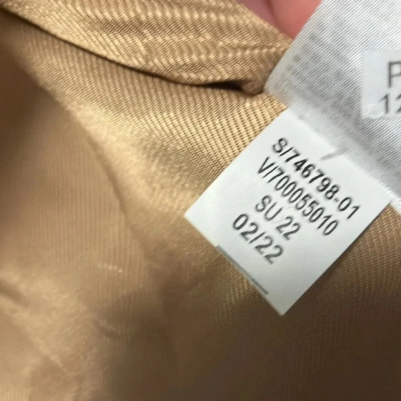 Banana Republic camel wool blend gold buttons blazer M/L - Picture 5 of 7